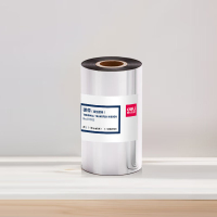 得力(deli)110mm*300m 热转印条码打印机/标签机通用型碳带 增强蜡基碳带 81502 黑色 单位:卷