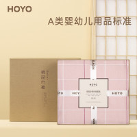 HOYO日本索菲格毛毯 纯棉毯空调被功能毯多功能褥子全棉麻布纱布 150*200cm-粉色 货号:5509
