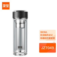 及至 JZ7049 隔热双层玻璃杯玻璃面盖350ml 单位:个