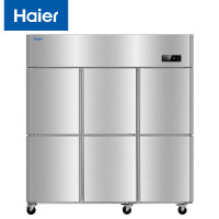 海尔(Haier)商用厨房冰箱3门冷藏3门冷冻全铜全钢六开门大容量酒店饭店餐厅食堂不锈钢SL-1450C3D3S