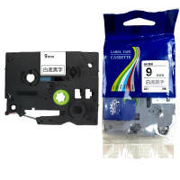 帕思米 PSM-221 适用兄弟标签机色带标签纸 规格9mm*8m 白底黑字 (计价单位:个)