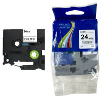 帕思米 PSM-251 适用兄弟标签机色带标签纸 规格24mm*8m 白底黑字 (计价单位:个)