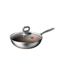 康巴赫 第七代0氟蜂窝炒锅32cm KGO-C32X不锈钢色