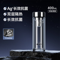 特美刻(TOMIC)双层玻璃杯TG80769ay 400ml 钢本色