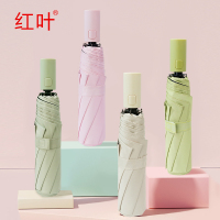 红叶(HONG YE)三折简约自动伞2689