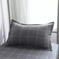 点途 DT-15 亲肤三件套0.9/1.2米床床上用品床单枕套被套 灰色格子