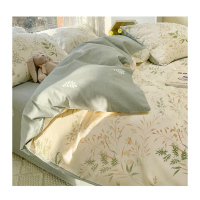 点途 DT-16 抗菌亲肤100%新疆纯棉四件套 200*230cm适用1.5/1.8米床 花卉