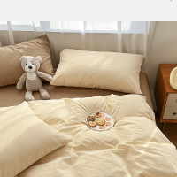 点途 DT-16 抗菌亲肤100%新疆纯棉四件套 200*230cm适用1.5/1.8米床 米咖色