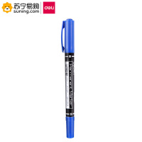 得力(deli) 思达小双头记号笔 6824 12支/盒 单盒装