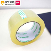 得力(deli) 品正封箱胶带 30912 48mm*100y(≈91.4m)*45um 6卷/筒 单筒装
