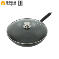 德以虹(DEYiHON) 品味无涂层真不锈炒锅 32cm 含锅盖