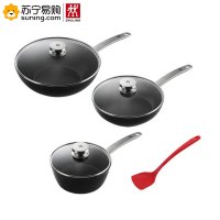 双立人 ZWILLING Enjoy 中式煎锅炒锅硅胶锅铲四件套 ZW-EY007