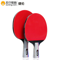 健伦(JEEANLEAN) 乒乓球拍(双反胶基础版) 正红反黑 2只/副 单副装