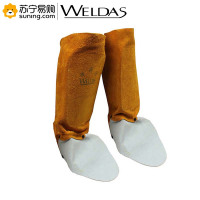 威特仕牛皮高筒护腿电焊脚盖 44-2112 30cm长 金黄色