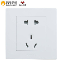 公牛(bull)墙开G32K223 暗装正五孔 86型白