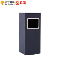 鸣固 平盖正方形丽格烟灰桶 ZJ4439 L240mm*W240mm*H620mm 黑色
