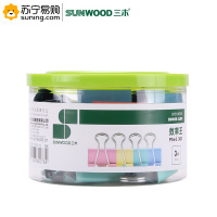三木(SUNWOOD) 长尾夹 P16-3 3号 32mm 混色 24只/筒 单筒装