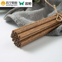 双枪(Suncha) 无花纹鸡翅木原木筷XK1501 24cm 10双/套