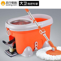 大卫 小木马旋转拖把 1杆2头 橙色 款式随机