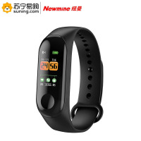 纽曼 运动蓝牙手环 M3 睡眠监测 来电显示 翻腕亮屏 黑色