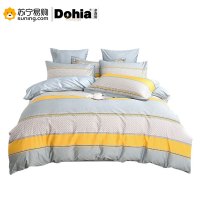 多喜爱(Dohia)多喜爱全棉简约四件套-清花叶舞 203*229cm