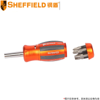 钢盾(SHEFFIELD) 迷你棘轮铝合金手柄螺丝刀 S056504 6合1