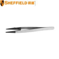 钢盾(SHEFFIELD) 防静电碳纤维宽头镊子 S170012