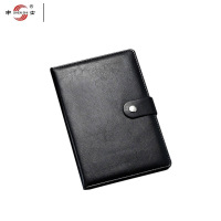 申士(SHEN SHI) 带扣皮面笔记本 A5/25K 25-37 黑色