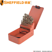 钢盾(SHEFFIELD) 镀钛高速钢直柄麻花钻套装 S133013 25件套