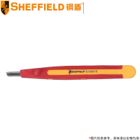 钢盾(SHEFFIELD) 注塑型双色绝缘宽口横齿镊子 S150015 142mm