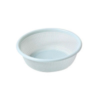 ILI+VE 塑料镂空洗菜篮洗菜盆底部直径约20cm 蓝色