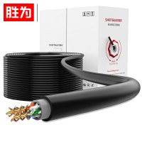 胜为六类室外非屏蔽网线 LCO-6100UTPCAT5E23AWG4P无氧铜0.56线芯PE+PVC双护套 100米/箱