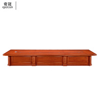 奇冠(QIGUAN)实木油漆会议桌 D-8580 8000*2500*760mm 含18把椅子