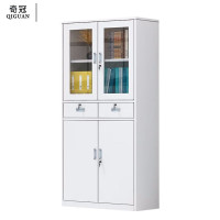 奇冠(QIGUAN)钢制铁皮中二斗器械柜文件柜档案柜 1850*900*400mm 加厚款
