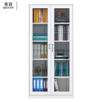 奇冠(QIGUAN)钢制铁皮通玻文件柜档案柜储物柜 1850*900*400mm 加厚款