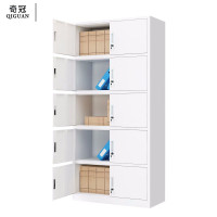 奇冠(QIGUAN)铁皮柜钢制办公柜凭证柜资料档案柜连体五节柜5层 1850*900*400mm 加厚款