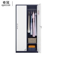 奇冠(QIGUAN)拆装窄边二门更衣柜员工储物柜职员柜存包柜 GZY-W013 1850x900x500mm 灰白套