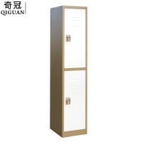 奇冠(QIGUAN)拆装窄边单二门更衣柜员工储物柜职员柜存包柜 GZY-W016 1850x380x450mm 灰白套