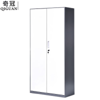 奇冠(QIGUAN)拆装窄边通门文件柜钢制铁皮资料档储物柜 GZY-W021 1850x900x400mm 灰白套
