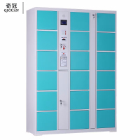 奇冠(QIGUAN)十八门电子存包柜手机存放款 GZY-C099 1800x1270x460mm 红外条码款