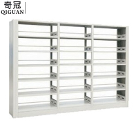 奇冠(QIGUAN)双柱双面书架钢制书架 GZY-S162 2000x900x450mm(三组)