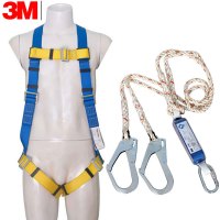 3M 五点式 安全带1390010+ 双钩安全绳1390235 1套