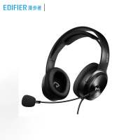漫步者(EDIFIER)头戴式耳机网课耳机专业考试耳机 K5500 USB 黑色