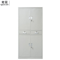 奇冠(QIGUAN) 中二斗双节文件柜 1800*850*390板厚06 白色