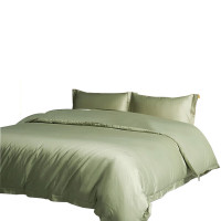 紫韵定做加厚单人三件套 绿色