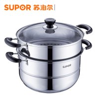 苏泊尔(SUPOR)好帮手不锈钢双层蒸锅SZ26B7 26cm