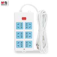晨光(M&G)晨光标朗总控双排6孔插座 AEA98630 3米线白色单个装