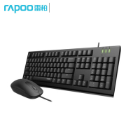 雷柏(RAPOO)有线键鼠套装 X120PRO 黑色