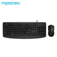 雷柏(RAPOO)有线键鼠套装 NX1720 黑色