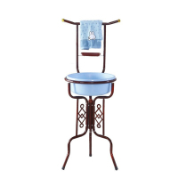 欧思卓三角落地铁质红色脸盆架